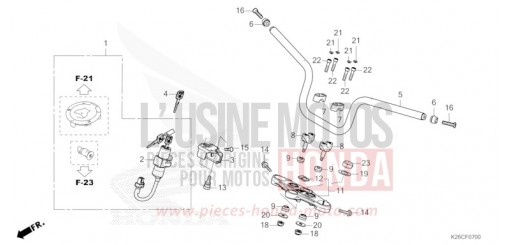 TUYAU DE GUIDON MSX125AR de 2024
